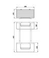 Portagel Aluminio Doble Rectang. Galerna