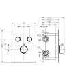 Termostática empotrada pulsar round pared