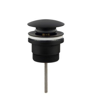 Pack Monomando Lavabo Negro mate Atica + Válvula Clic Clac Negra