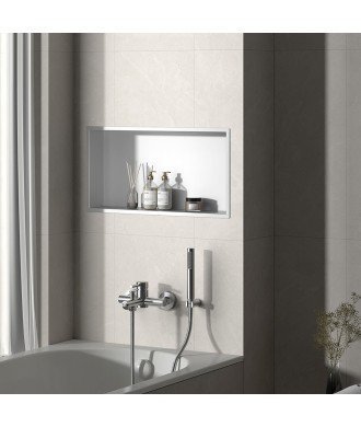 Hornacina De Ducha Rectangular Blanco mate Mate 60X30