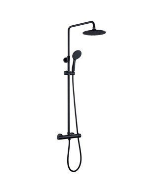 Columna Termostática Redonda Negra 83-120 Cm