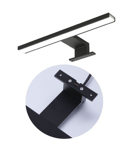 Aplique Led 45 Cm Guerrero 12W Negro mate