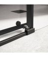Mampara de ducha rectangular corredera en negro Salma | Profiltek