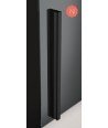 Mampara de ducha rectangular corredera en negro Salma | Profiltek