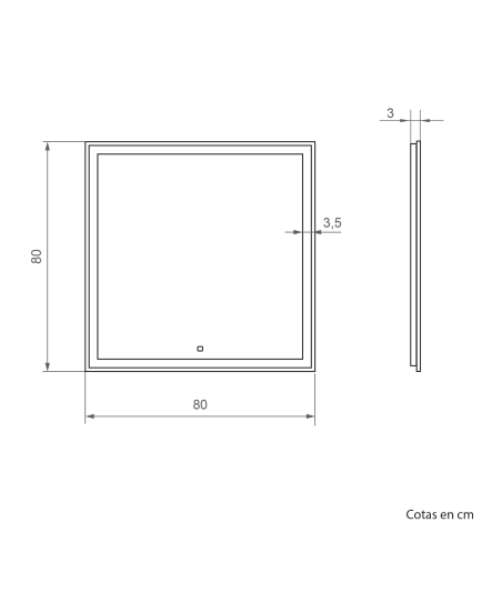 Espejo 80x80 para baño - Compra online al mejor precio