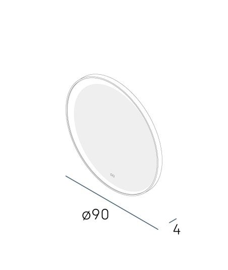 Espejo eclipse 90ø - negro mate