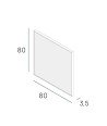 Espejo mix 80x80 inox cepillado