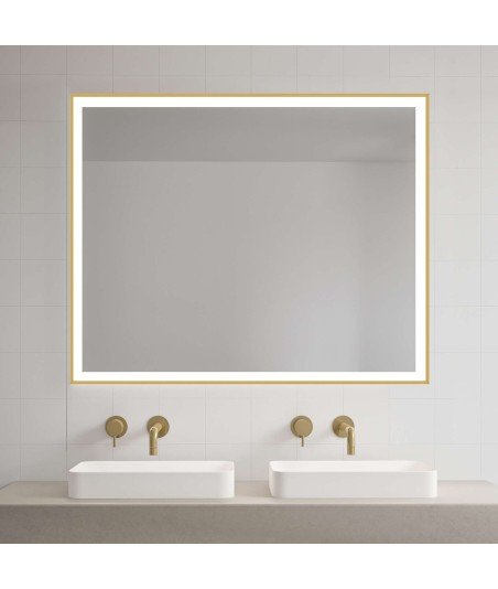 Espejo nova 100x80 oro cepillado