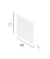 Espejo ona 80x80
