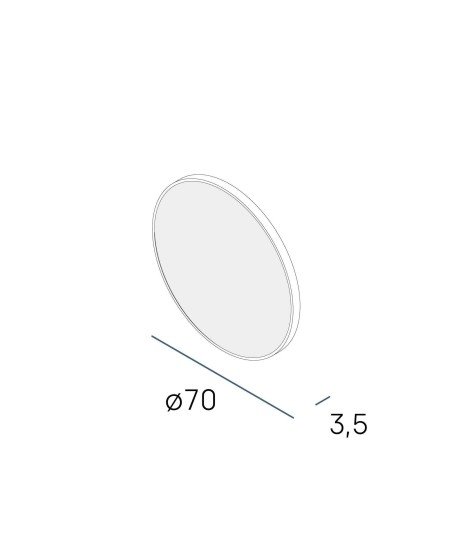 Espejo alba 70ø oro cepillado