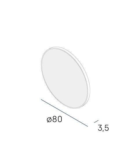 Espejo alba 80ø inox cepillado