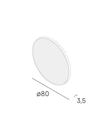 Espejo alba 80ø terracota