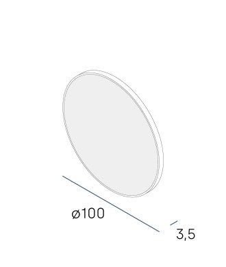 Espejo alba 100ø blanco mate