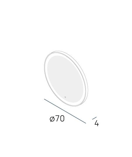 Espejo circular plus 70ø verde reseda