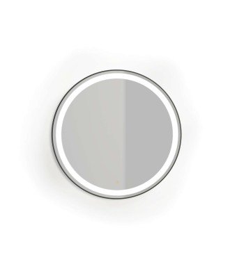 Espejo circular plus 70ø negro mate