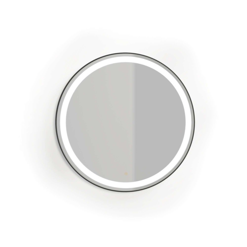 Espejo circular plus 70ø negro mate