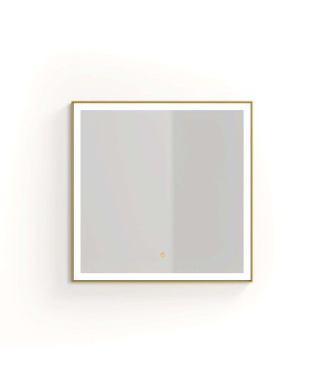 Espejo nova plus 80x80 oro cepillado