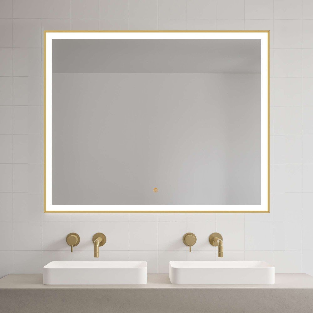 Espejo nova plus 100x80 oro cepillado