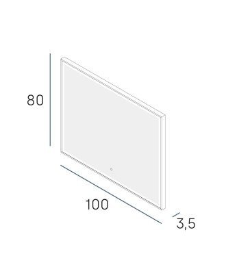 Espejo nova plus 100x80 oro cepillado