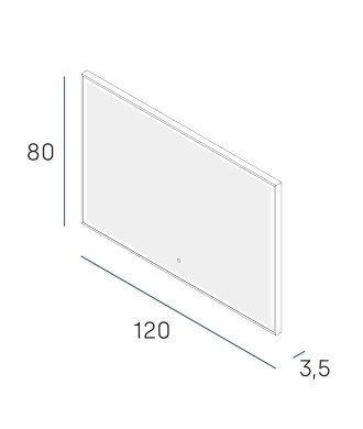 Espejo nova plus 120x80 oro cepillado