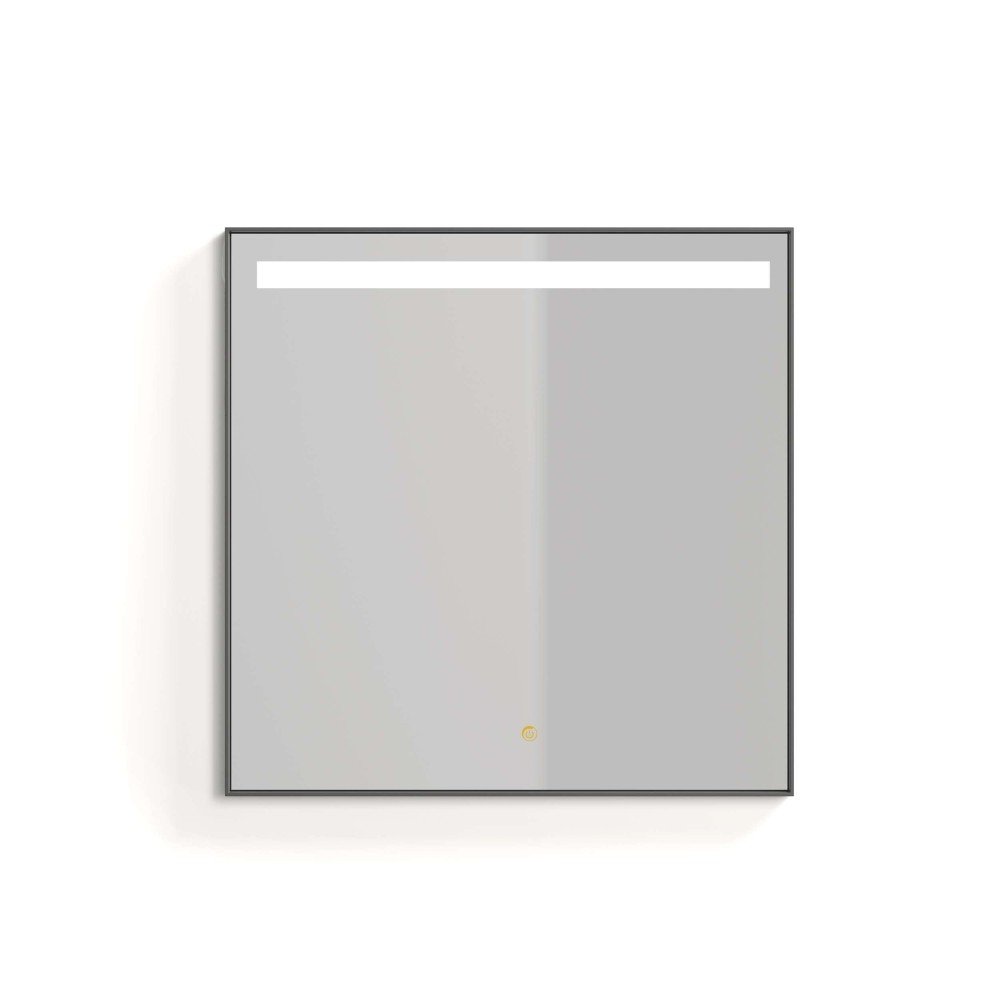 Espejo line plus 100x80 negro mate