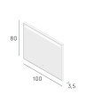 Espejo line plus 100x80 negro mate