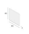 Espejo nao 80x80 negro mate