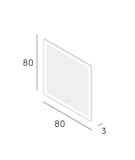 Espejo ondra plus 80x80