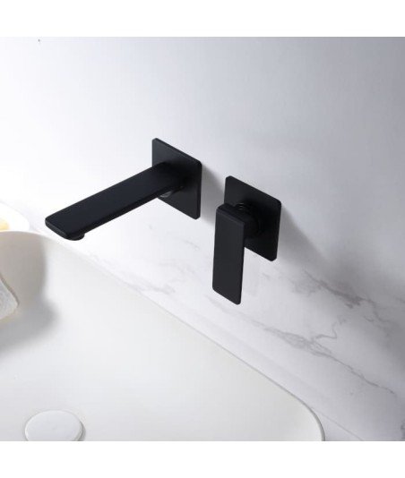 Grifo empotrado negro mate de lavabo Fiyi IMEX en oferta