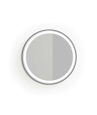 Espejo circular 70ø negro mate
