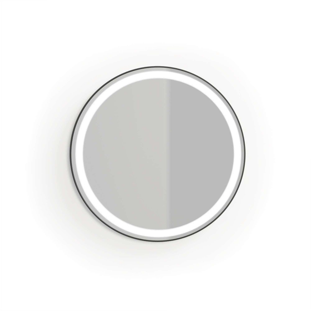 Espejo circular 70ø negro mate