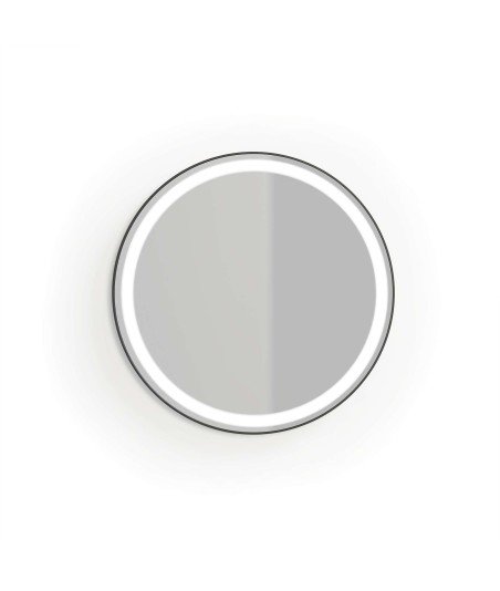 Espejo circular 70ø negro mate