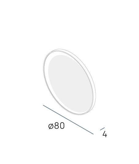 Espejo eclipse 80ø negro mate