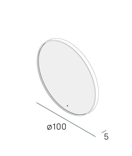 Espejo bolero 100ø oro cepillado