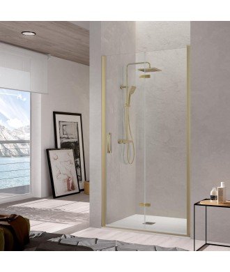 Mampara de ducha en oro plegable bisagras Nardi | NA300 36