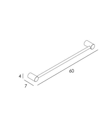 Toallero barra 60 cm