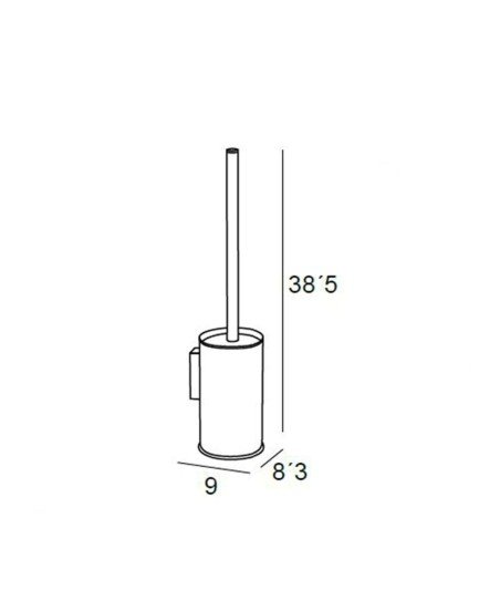 Escobillero pared dual fix - bronce cepillado