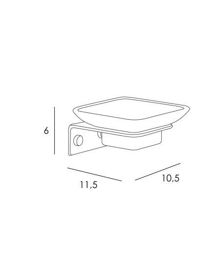Jabonera pared - inox cepillado