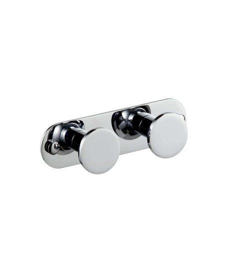 PERCHA DOBLE PEGAR - CROMO