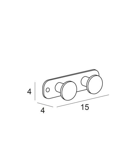PERCHA DOBLE PEGAR - CROMO