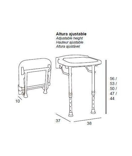 ASIENTO DUCHA ABATIBLE - BLANCO