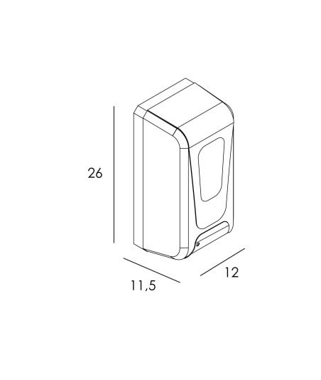 Dosificador pared automático 1000ml. doble desinfección - blanco