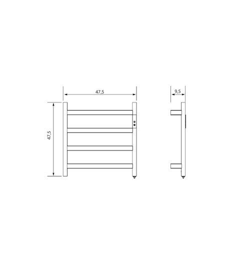 Toallero Eléctrico blanco mate 47,5 cm - 01881074