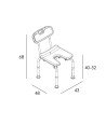 ASIENTO DUCHA ALUMINIO - PULIDO MATE
