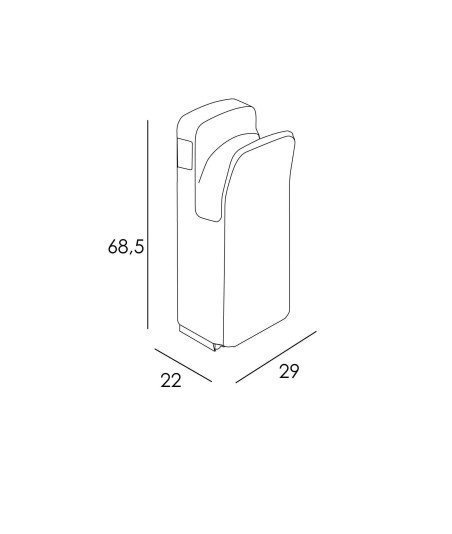 SECADOR DE MANOS 1900W - BLANCO BRILLO