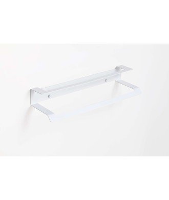 Toallero doble 45 cm adh - blanco mate