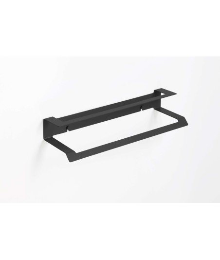 Toallero doble 45 cm adh - negro mate