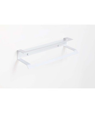Toallero doble 37 cm adh - blanco mate