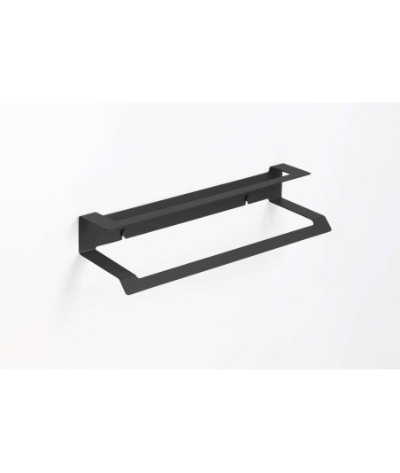 Toallero doble 37 cm adh - negro mate