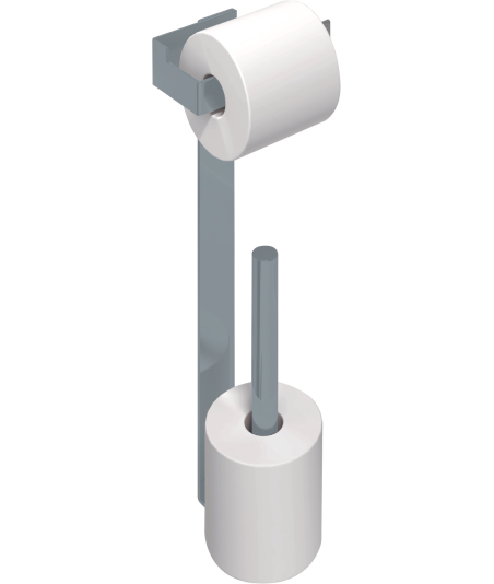 Portarrollos con reserva adh - inox cepillado